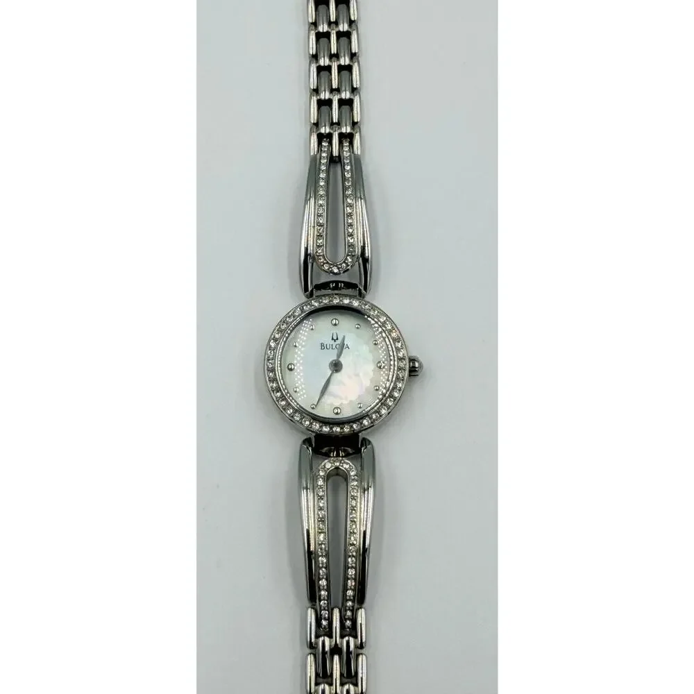 Bulova Crystal Accented Bangle Style 96L126 Women’s Watch NWOT